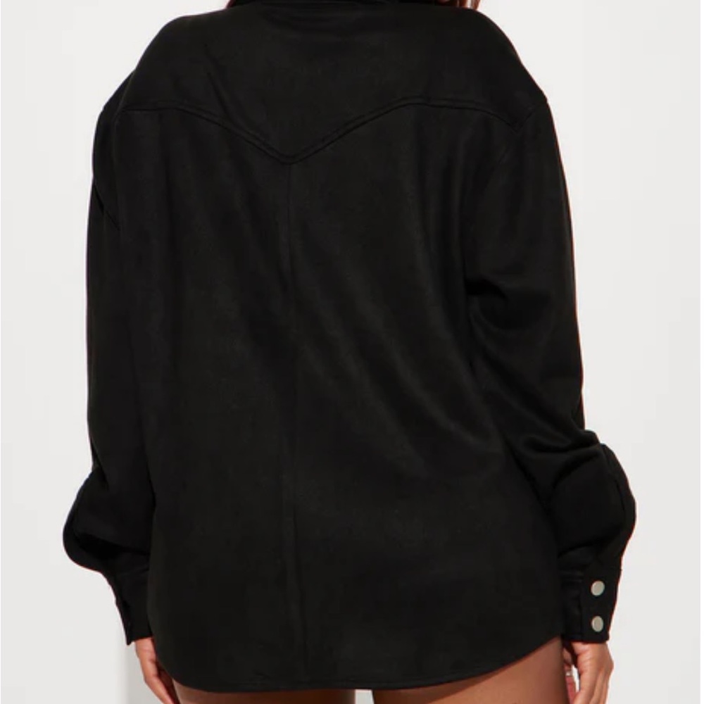 Statement Western‎ Embroidered Button-Down Shirt - Black & Silver - Picture 7 of 9